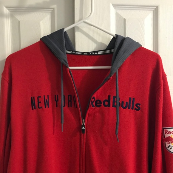 Adidas New York Red Bulls Full Zip Sweatshirt - Picture 4 of 8